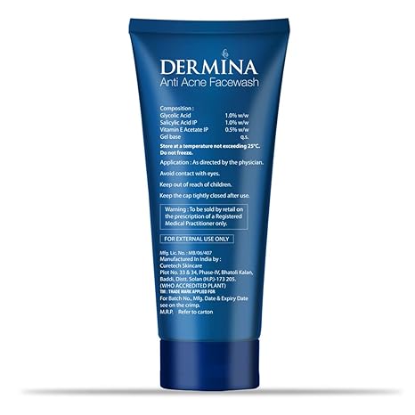 dermina anti acne face wash use