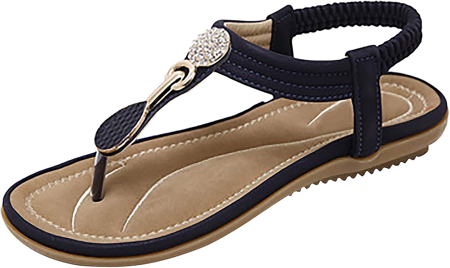 Amazon.com: KEJINKCSEE Women's Retro Bohemian Sandals Open Toe Low Heel Summer Beach Crystal 