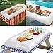 3 Packs Inflatable Pool Table Serving Bar - Large Buffet Tray Server with Drain Plug - Keep Your Salads & Beverages Ice Cold - for Parties Indoor & Outdoor Use Bar Party Accessories