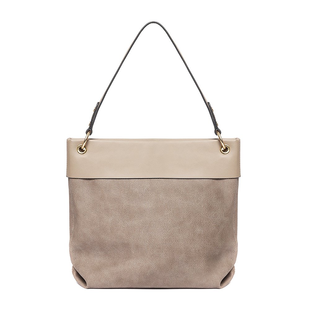 Classic Beige Waterproof Vegan Leather Bag for Woman. Office/Evening/ Lifestyle Shoulder Bag
