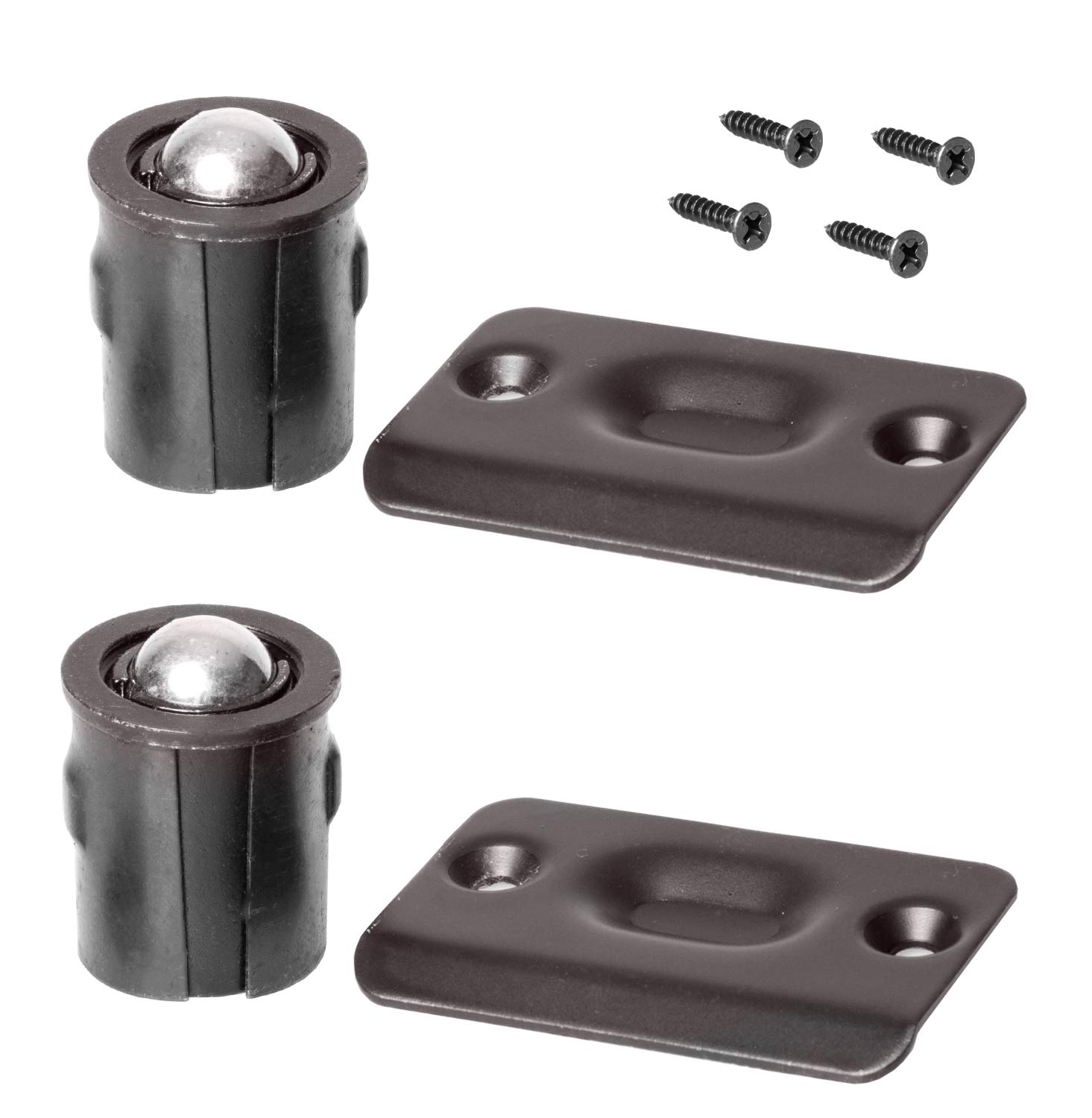 Ball Catch Door Hardware for Closet, Oil Rubbed Bronze 2 Pack