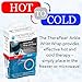 THERA°PEARL Ankle/Wrist Wrap, Reusable Hot Cold Therapy Pack with Gel Beads, Best Ice Pack for Wrist and Ankle Sprain, Flexible Hot and Cold Compress for Pain Relief, Sports Injuries, and Swelling, Blue (14073)