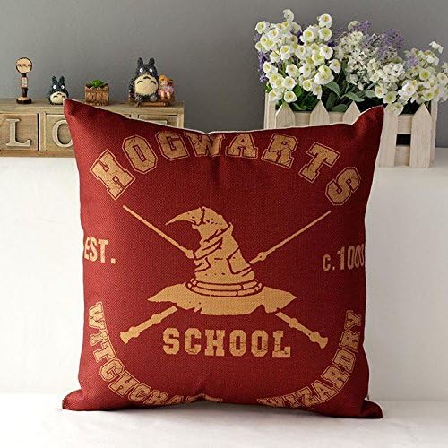 120g 45cm Fashion Harry Potter Hogwarts School of Wizardry Linen Fabric Throw Pillow Cover Hot Sale Wedding Gift 18 Inch New Home Decor Sofa Back Cushion Car Waist Pillowcase (16)