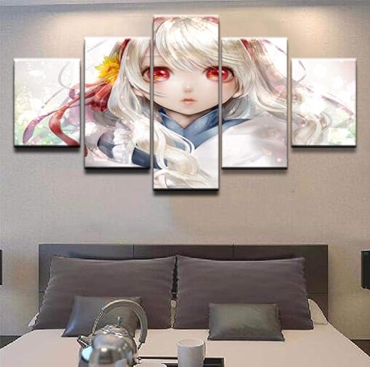 Amazon Com Yyjyxd 5 Panel Printed Anime Kagerou Project Marry Kozakura Picture The Family Decorates Print In The Oil Painting On Canvas Wall Art Without Frame Posters Prints