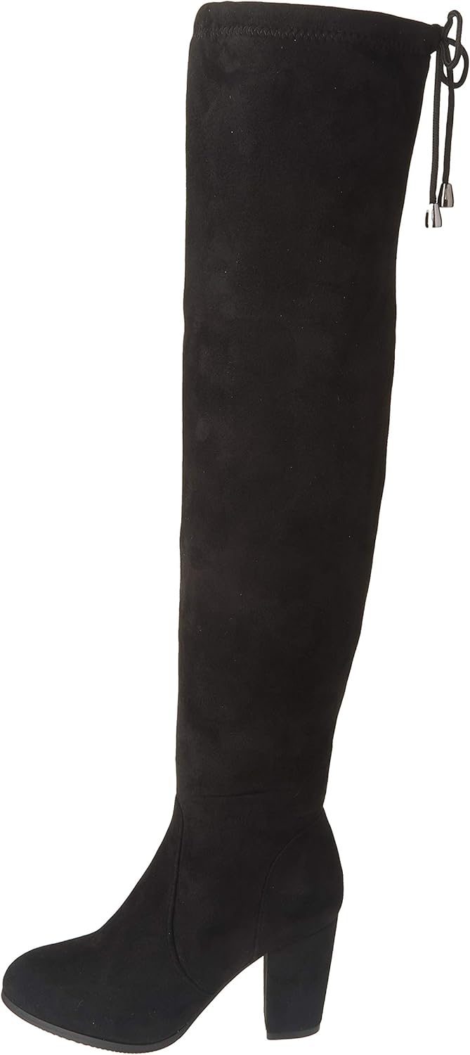 DREAM PAIRS Women's Thigh High Fashion Boots Over The Knee Block Mid Heel Boots: Shoes