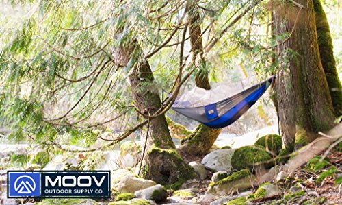98-X-54-Reversible-Parachute-Hammock-w-Bug-Net-Great-for-camping-and-hiking-10FT-Tree-Straps-Mosquito-Net-2x20FT-Ropes-and-Carabiners-included-By-MOOV-Outdoor-Supply-Co