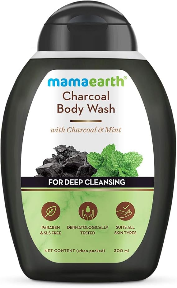 Buy Mamaearth Charcoal Body Wash With Charcoal & Mint for Deep
