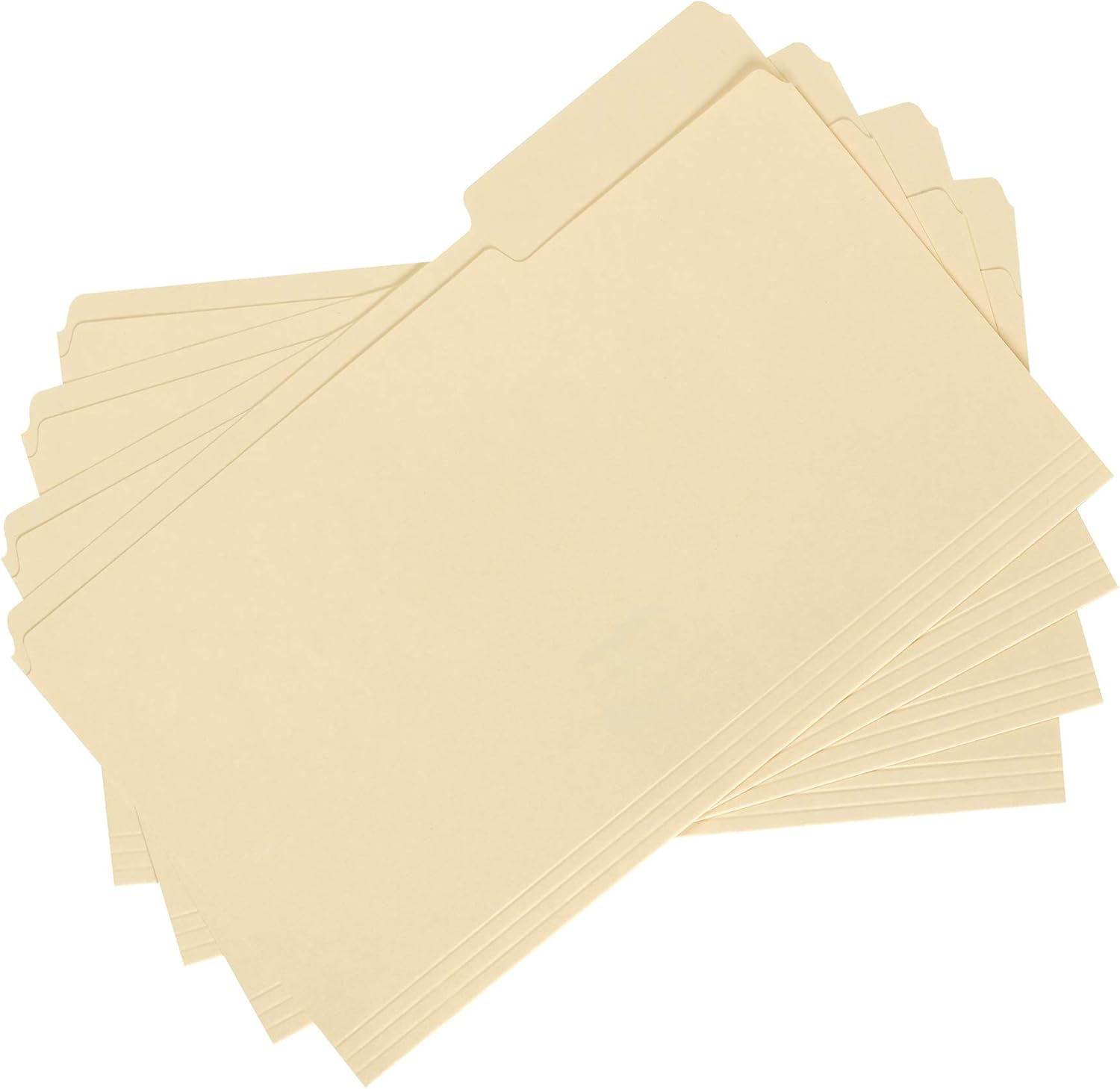 Basics File Folders - 1/3 Tab, Manila, Legal Size, 100 per Box : Office Products