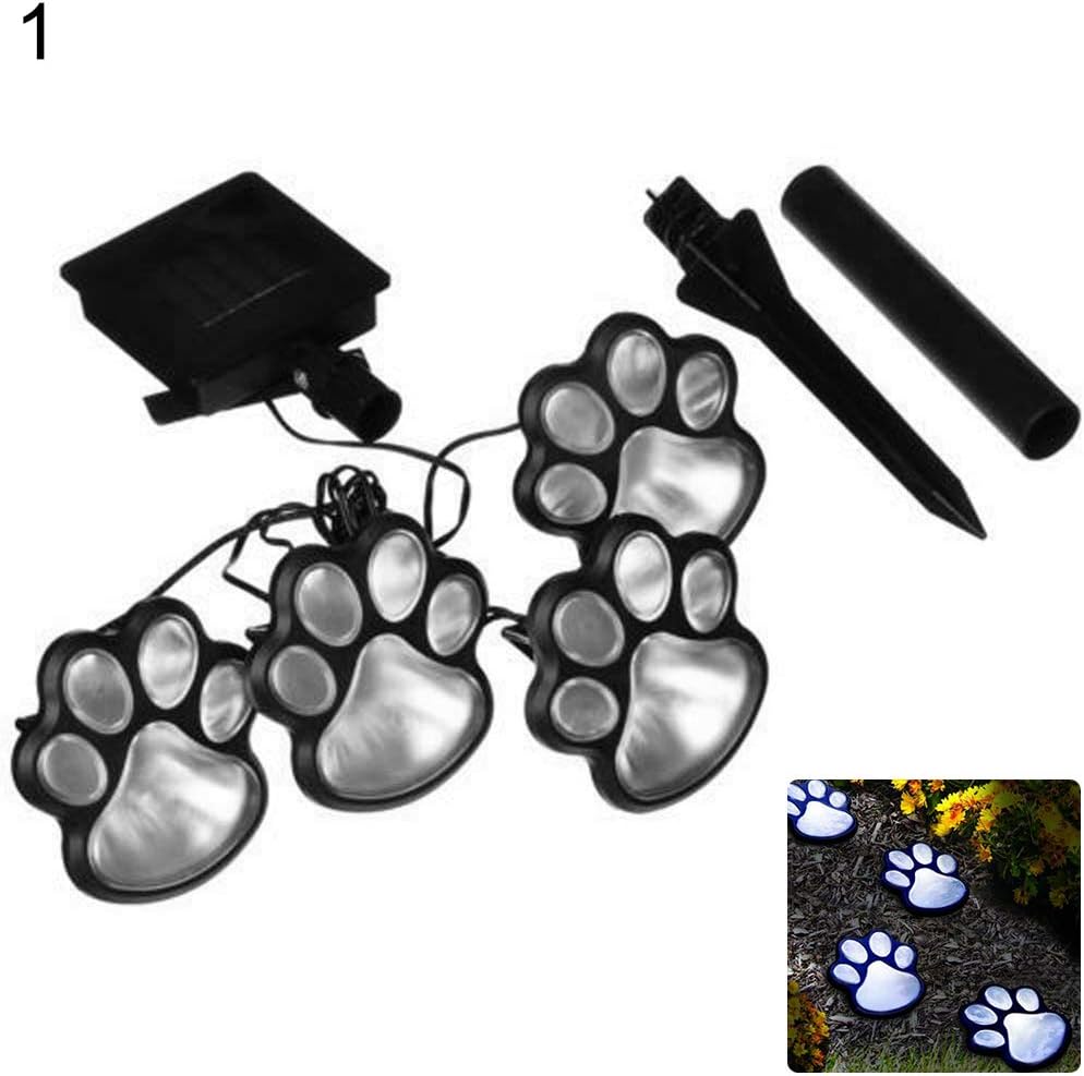 Best 8 Solar Powered Paw Print Garden Lights