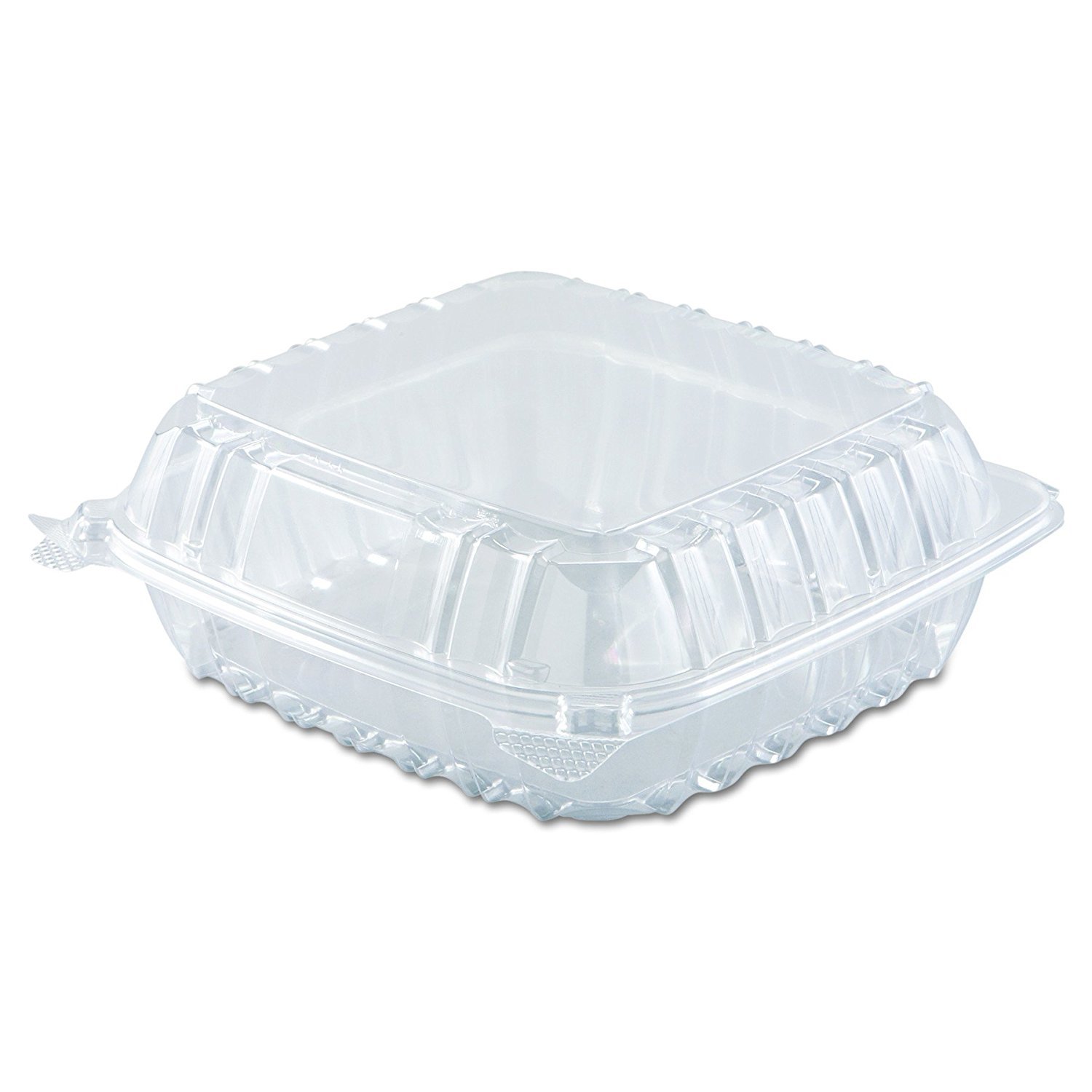 Dart Solo Dart 8" x 8"x 3" Clear Plastic Hinged Food TakeOut Container