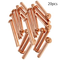 Aicosineg 20pcs 1.38" Length Copper Solid Rivets M5