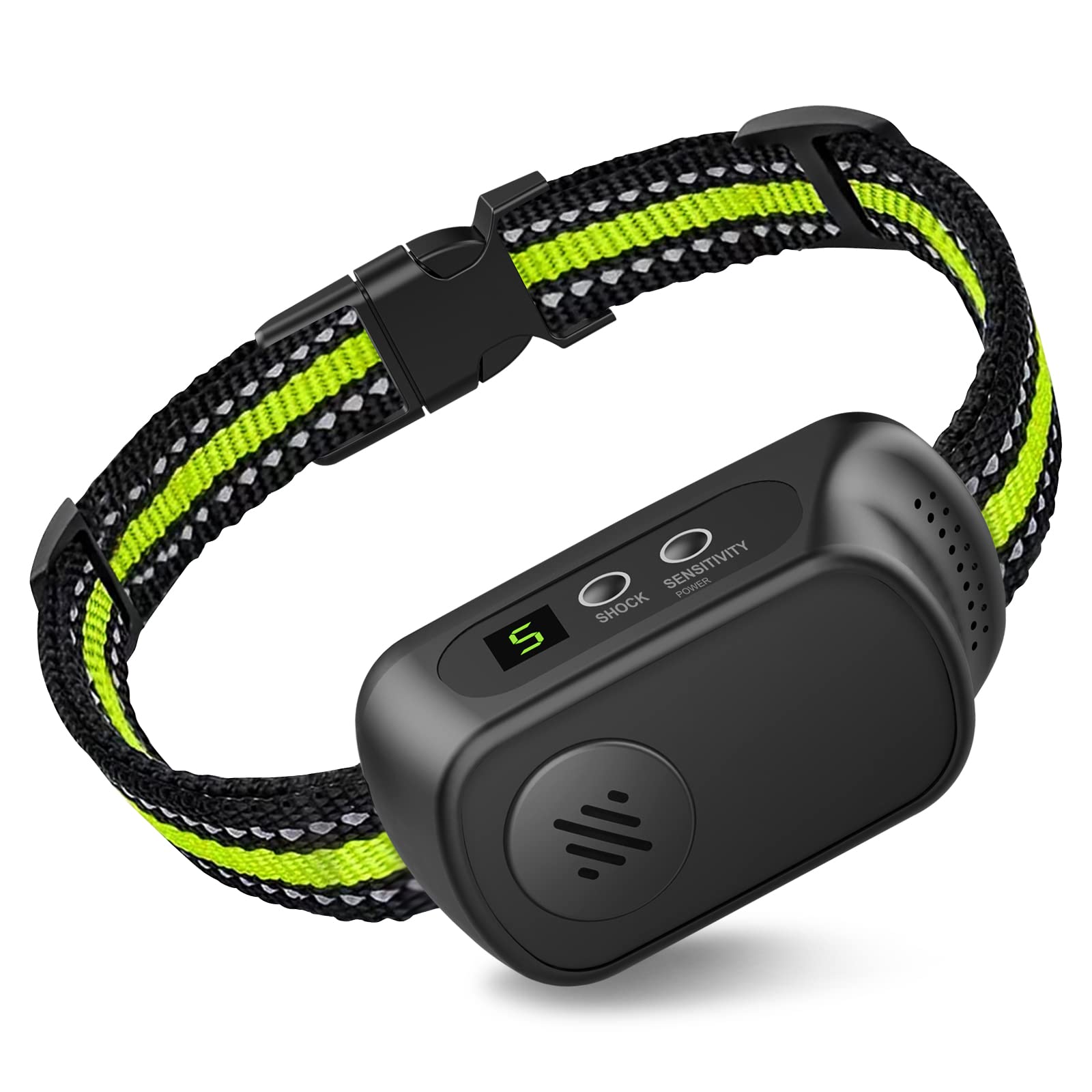 Photo 1 of Rechargeable Dog Bark Collar with Beep Vibration and Shock,Anti Barking Collar for Small Medium Large Dogs, Humane Dog Training Device with 5 Adjustable Sensitivity Levels