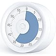 HAUKINIX Visual Timer 60 Minute Visual Timer Countdown Timer w/Silent Mode, Time Management Tool No Ticking Visual Timer for Autistic ADHD, Kids and Adults, Blue