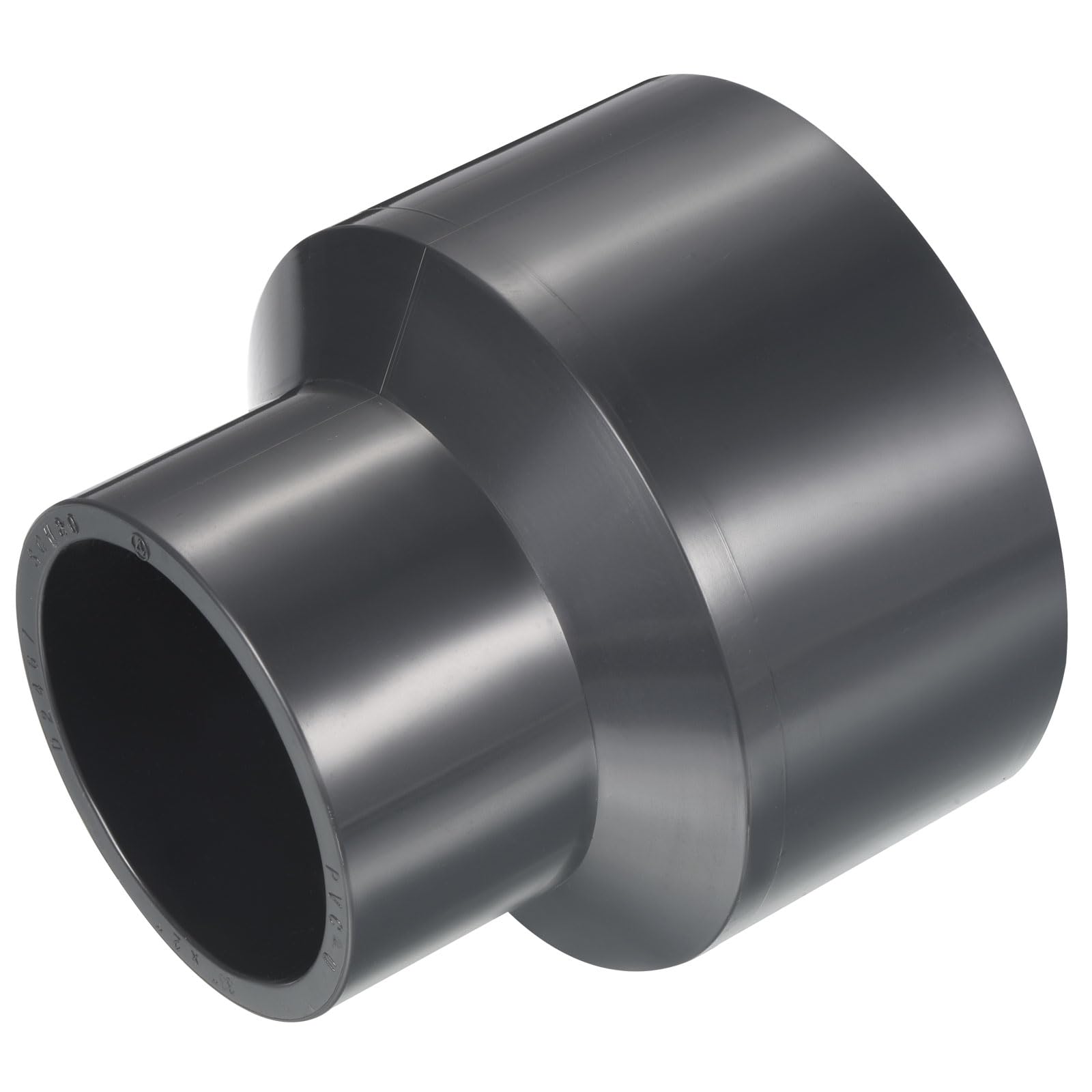 YOKIVE UPVC Reducer Fitting, Straight Adapter Connector Connect Pipe Socket Schedule 80, Great for Bathroom, Kitchen, Sink (Gray, 3" x 2")