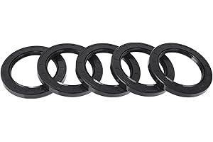RATCHROLL Universal Oil Seal TC Double Lip W Steel Spring Seal Ring Rotary Shaft Seal 60x85x10mm High Pressure NBR Rubber Black 5 Pcs