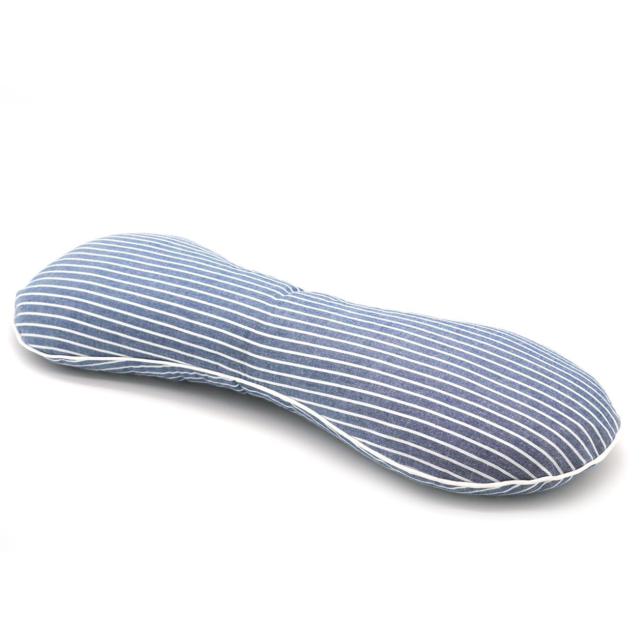 Photo 1 of EDMILE Buckwheat Pillow Cervical Neck Pillow, Buckwheat Hulls Filling Cooling Lumbar Support Pillow, Adjustable Firmness Ergonomic Design with Washable Cover, Blue 19"X7"