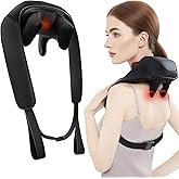 Shiatsu Neck and Back Massager with Heat, Deep Tissue Kneading Massage Pillow for Neck, Shoulder & Lumbar Relief, Electric Portable Massager for Home, Office, Gift for Mom Dad Women Men
