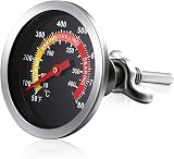 YOTOM 2 Pieces BBQ Grill Temperature Gauge 2 IT Dial Thermometer Stainless view 3
