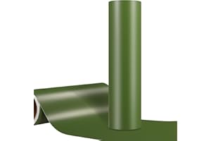 WRAPXPERT Green Permanent Vinyl,12" x10ft Matte Green Adhesvie Vinyl Roll,Olive Green Vinyl for cricut,DIY Home Decor and Car