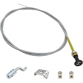 YGQ Universal Choke Cable 63 inch Inner 60 inch Conduit | Push Pull Control cable with Heavy Duty Outer Sheath Silver for 237 Rotary 703971 290831 (Wire Travel: 2 inch)