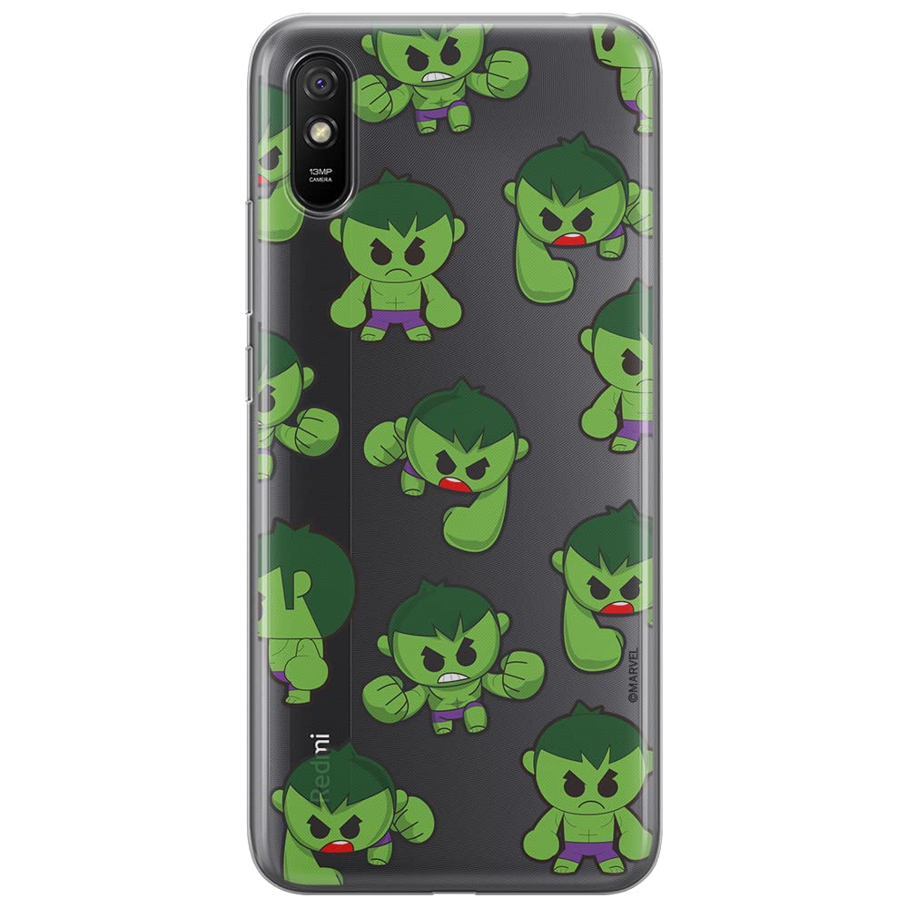 ERT GROUP mobile phone case for Xiaomi REDMI 9A original and officially Licensed Marvel pattern Hulk 006 optimally adapted to the shape of the mobile phone, partially transparent