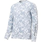 BASSDASH Men’s Camo Fishing Shirts UPF 50+ Long Sleeve Quick Dry Lightweight T-Shirts for Outdoor Hiking Kayaking FS37M