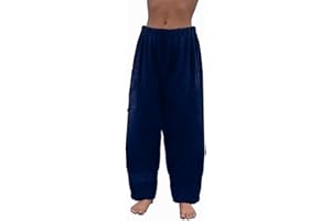 Paradise Towelwear Towel Pants for Swimmers –Navy Blue- Cotton Terry Towel Pants–Beach Coverup–Resort Wear–Swim wear