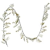 Creative Co-Op Faux Botanical Garland with Yellow Flowers