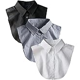 WENLOOY 3Pcs Fake Collar Detachable Dickey Collar Half False Blouse Dickey for for Women Men Office Lady Work Dickey