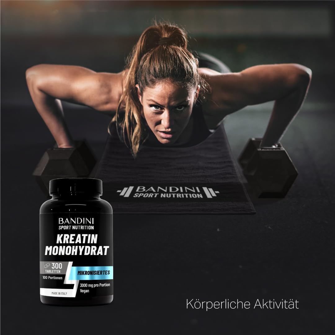 Bandini® Kreatin-Monohydrat 300 Tabletten | Für Training, Sport & Fitness 8