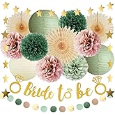 Dusty Pink and Sage Green Bridal Shower Decorations Olive Green and Pink Bachelorette Party Decorations Sage Green and Dusty Rose Bride to Be Banner Gold Kit for Women Engagement Party Blush Rose