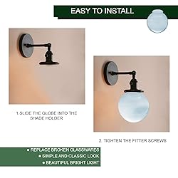 DYSMIO Lighting 6-Inch Diameter Globe - 3-1/4-Inch