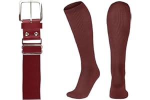 League Outfitters Baseball Belt and Socks Combo Adjustable Baseball/Softball Belt for Youth, Boys, Girls, and Adult