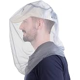 South to East Mosquito Head Net for Insect 2 Pack, Fly &amp; Bug Protection | Ultra Large &amp; Long, Extra Fine Holes,Outdoor Gear for Camping, Hiking, Fishing, Gardening, Safari, Fit All Hats, Light Grey