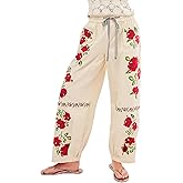 Kedera Mid Rise Barrel Jeans for Women Embroidered Wide Leg Denim Pants Boyfriend Baggy Jeans with Pockets