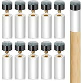 uadbau Pool Cue Tips Replacement Kit - Screw On Pool Stick Tips, Billiard White Ferrules, No Need Glue or Clamp for Snooker and Pool Cues, 12mm/13mm, 5pcs Each (Blue)