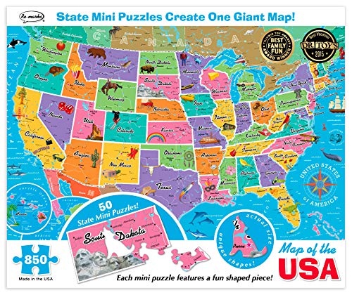 Re-marks Map of The USA 850 Piece Puzzle with Mini