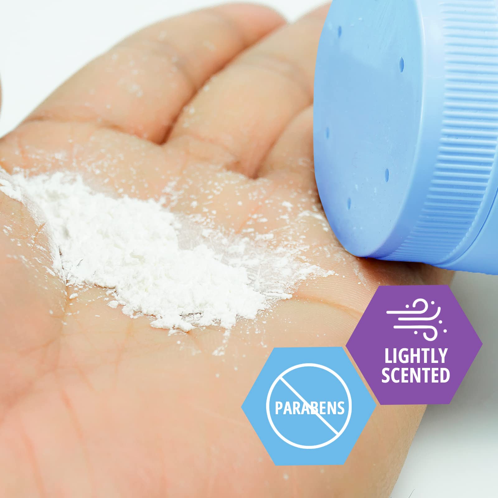 MED PRIDE Talc-Free Cornstarch Shower, Natural Sense Baby Powder Scented Dusting for Diaper Rash & Chafing, 13oz