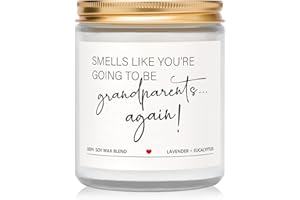 QUAINTIR Pregnancy Announcement Gifts for Grandparents, Baby Announcements Ideas - Lavender Scented Candles, Pregnancy Reveal, You're Going to Be Grandparents Again Baby Announcement