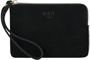 GAYI URBAN Genuine Leather 4.5 x 6.5 Wristlet Purse for Women, Evening Wristlet Pouch Clutch Bag