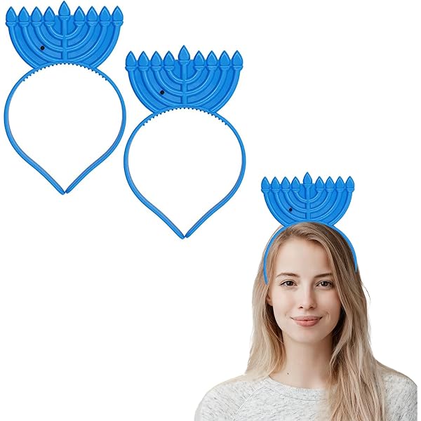 Bandeau Décoratif Hanoukkah BUBEFSKD - Simulation Menorah, Pour Fêtes, Carnaval, Cadeau, Taille Unique