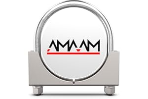 AMAAM Heavy Duty Saddle Style U-Bolt Muffler Clamps with Anti-Rust Coat and Multiple Uses (1 1/8")