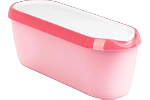 Tovolo Glide-A-Scoop Reusable Ice Cream Tub, Flamingo – Airtight BPA-Free Ice Cream Container for Homemade Ice Cream, Compact