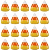 Penta Angel 20Pcs Mini Resin Flatback Fake Candy Corn Bead Embellishments for Halloween Fall Christmas Party Decoration Crafts DIY (Orange, Yellow)