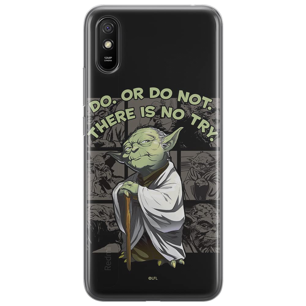 ERT GROUP mobile phone case for Xiaomi REDMI 9A original and officially Licensed Star Wars pattern Yoda 007 optimally adapted to the shape of the mobile phone, case made of TPU