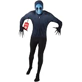 Morphsuits Eyeless Jack Costume Adult, Halloween Costumes for Men | Full-Body Spandex Morphsuit Costume, Stretchy Comfortable Fit, Ideal for Parties &amp; Cosplay, Perfect for Halloween