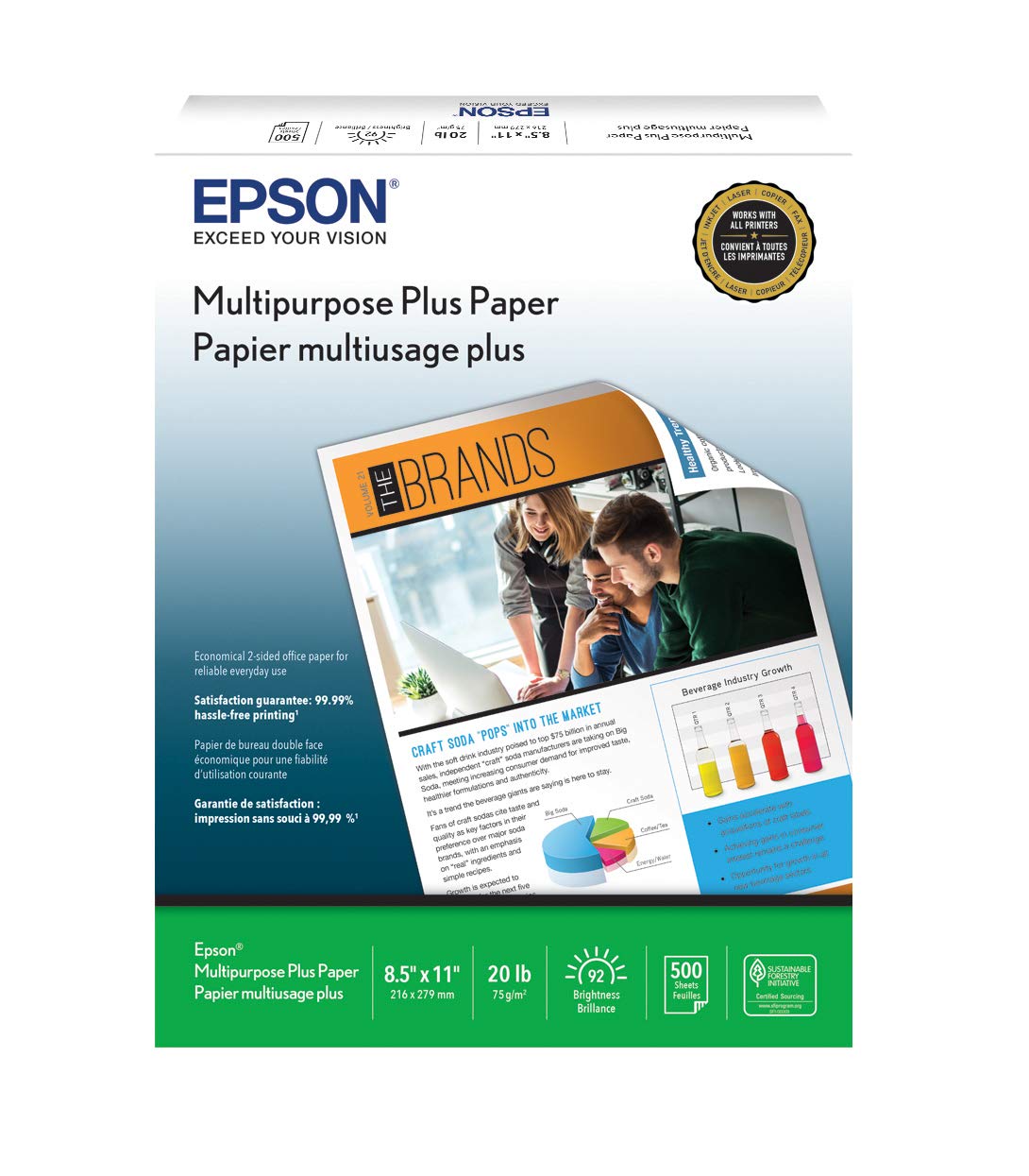 Photo 1 of Epson Multipurpose Plus Paper - S450217-4 8.5" x 11" (500 sheets)