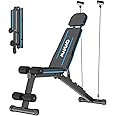 MAHAO Weight Benches, Adjustable Workout Bench with 7 Adjustable Backrests, 500 LBS Capacity Foldable Bench Press for Home Gym, Incline Decline Flat Exercise bench for Strength Training with Extended Headrest