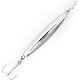 Bluewing 6oz/8oz/10oz/12oz/14oz/16oz Fishing Diamond Jig Chrome with High Carbon Steel Treble Hook 1pc Premium Fish Lure Durable for Saltwater Freshwater