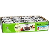 Ball 4-Ounce Quilted Crystal Jelly Regular Mouth Jars with Lids and Bands, Set of 12(New version)